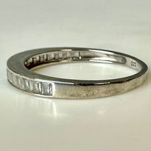 Load image into Gallery viewer, Sterling Channel Set Cubic Zirconia Ring sz 8
