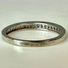 Load image into Gallery viewer, Sterling Channel Set Cubic Zirconia Ring sz 8
