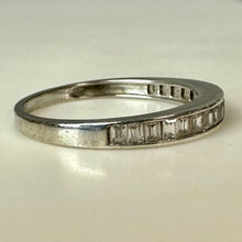 Load image into Gallery viewer, Sterling Channel Set Cubic Zirconia Ring sz 8
