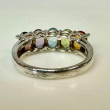 Load image into Gallery viewer, Sterling Garnet Amethyst Topaz Peridot Citrine Ring sz 6
