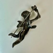 Load image into Gallery viewer, Vintage Sterling Cherub Brooch Pin (2.25")
