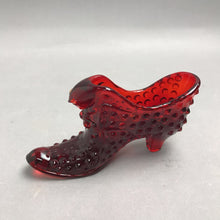 Load image into Gallery viewer, Vintage Red Fenton Glass Slipper Hobnail Pattern (5.5x3)
