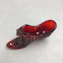 Load image into Gallery viewer, Vintage Red Fenton Glass Slipper Hobnail Pattern (5.5x3)
