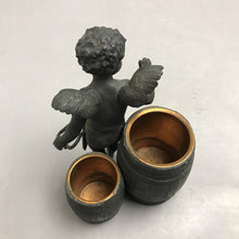 Load image into Gallery viewer, Vintage Bronze Winged Cherub Boy With Open Barrels (7x5)
