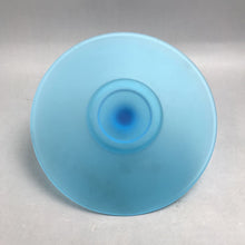 Load image into Gallery viewer, Vintage Tiffin Blue Satin Frosted Glass Tidbit Serving Tray (4"x10")
