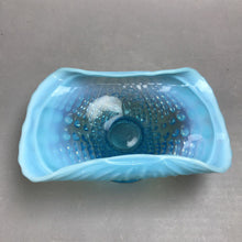 Load image into Gallery viewer, Vintage Northwood Argonaut Shell Nautilus Blue Candy Dish (2x8x5)
