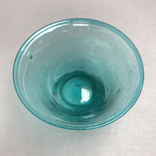 Load image into Gallery viewer, Vintage Hand Blown Teal Glass Bowl (3.5x6)
