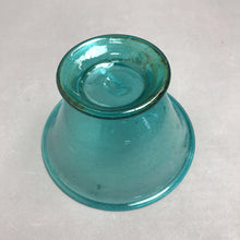 Load image into Gallery viewer, Vintage Hand Blown Teal Glass Bowl (3.5x6)
