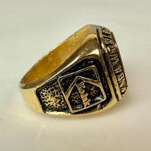Load image into Gallery viewer, Vintage Chicago Bulls Goldtone Enamel Championship Ring sz 6
