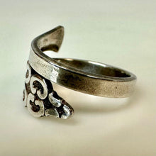 Load image into Gallery viewer, Vintage Roger Bros Silverplate Spoon Ring sz 4.5/Adjustable
