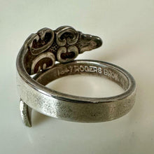 Load image into Gallery viewer, Vintage Roger Bros Silverplate Spoon Ring sz 4.5/Adjustable
