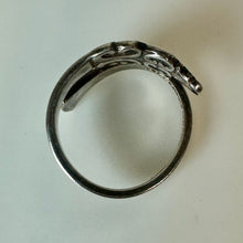 Load image into Gallery viewer, Vintage Roger Bros Silverplate Spoon Ring sz 4.5/Adjustable
