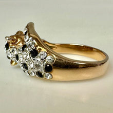 Load image into Gallery viewer, Gold Plated Simulated Gemstones Leopard Wrap Cocktail Ring sz 10

