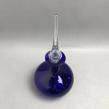 Load image into Gallery viewer, Cobalt Blue Decanter with Clear Teardrop Stopper (14")
