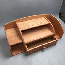 Load image into Gallery viewer, Light Wood Desktop Organizer with Storage (8x22x10)
