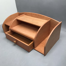 Load image into Gallery viewer, Light Wood Desktop Organizer with Storage (8x22x10)
