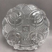 Load image into Gallery viewer, Vintage MCM Condiment Server Nut Dish Diamondback Cut Glass (9")
