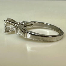 Load image into Gallery viewer, Sterling Cubic Zirconia Engagement Ring sz 7
