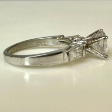 Load image into Gallery viewer, Sterling Cubic Zirconia Engagement Ring sz 7

