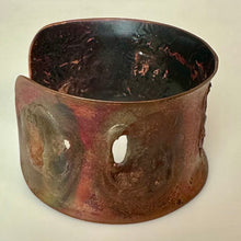 Load image into Gallery viewer, Vintage MCM Handcrafted Brutalist Copper Cuff Bracelet
