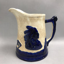 Load image into Gallery viewer, Antique Old Sleepy Eye Indian Pitcher Pottery Blue Native (8.5")(As Is)
