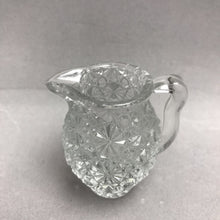 Load image into Gallery viewer, Vintage L.E. Smith Daisy And Button Glass Miniature Pitcher Toothpick Holder (2.5")
