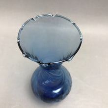 Load image into Gallery viewer, Hand Blown Blue Glas Flower Vase (7")
