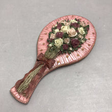 Load image into Gallery viewer, Ornate Resin Flower Design Hand Mirror (10")
