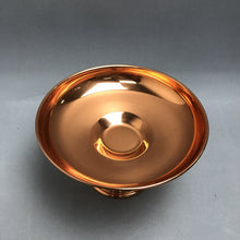 Load image into Gallery viewer, Vintage Coppercraft Guild Copper Footed Pedestal Bowl Compote Taunton Mass (4x7)
