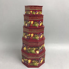 Load image into Gallery viewer, Red Fruit Motif 5 Nesting Box Set
