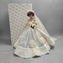 Load image into Gallery viewer, Franklin Mint Jackie Kennedy Porcelain Bride Doll (~16")
