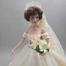 Load image into Gallery viewer, Franklin Mint Jackie Kennedy Porcelain Bride Doll (~16")
