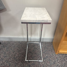 Load image into Gallery viewer, End Table Metal/Faux Marble (26x10x16)
