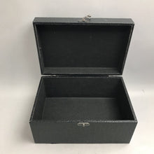Load image into Gallery viewer, Black Crocodile-Embossed Faux Leather Storage Box (14x9x7)

