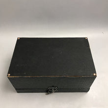 Load image into Gallery viewer, Black Crocodile-Embossed Faux Leather Storage Box AS IS(12.5x8x6)
