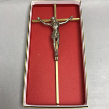 Load image into Gallery viewer, Vintage INRI (10x5") Brass Cross Crucifix Jesus Christ On The Cross Made in USA
