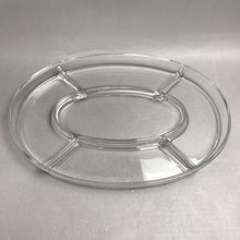 Load image into Gallery viewer, Vintage Clear Glass Oval Divided Serving Platter (16x11x1.5)
