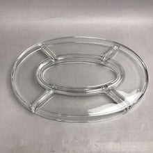 Load image into Gallery viewer, Vintage Clear Glass Oval Divided Serving Platter (16x11x1.5)

