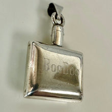 Load image into Gallery viewer, Vintage Engraved Sterling Perfume Bottle Pendant (2")
