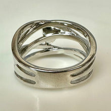 Load image into Gallery viewer, Sterling Heart Crossed Eternity Band Ring sz 8
