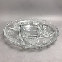 Load image into Gallery viewer, Crystal Clear Studios Frosted Glass 2 Piece Chip and Dip Set (13")
