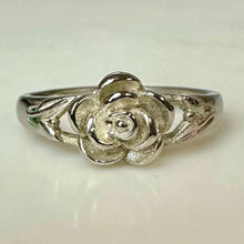 Load image into Gallery viewer, Sterling Rose Ring sz 8.75
