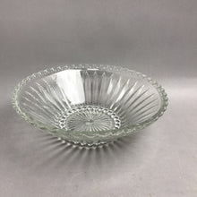 Load image into Gallery viewer, Vintage Clear Pressed Glass Serving Bowl W/Bead Ball Rim (10x3)
