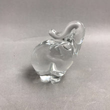 Load image into Gallery viewer, Atlantis Elegant Art Glass Crystal Trunk Up Elephant Paperweight Signed (4")
