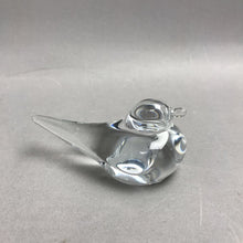Load image into Gallery viewer, Daum France Crystal Clear Glass Dove Paperweight Signed AS IS (4.5")
