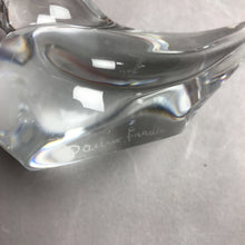 Load image into Gallery viewer, Daum France Crystal Clear Glass Dove Paperweight Signed AS IS (4.5")
