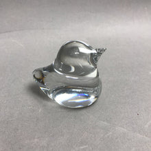 Load image into Gallery viewer, Daum France Crystal Clear Glass Bird Paperweight Signed (2.5")
