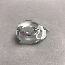 Load image into Gallery viewer, Daum France Crystal Clear Glass Bird Paperweight Signed (2.5")
