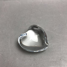 Load image into Gallery viewer, Baccarat France Art Glass Clear Puffy Heart Paperweight w/Stand Signed (3.5")
