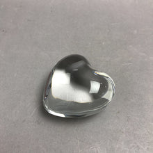 Load image into Gallery viewer, Baccarat France Art Glass Clear Puffy Heart Paperweight w/Stand Signed (3.5")
